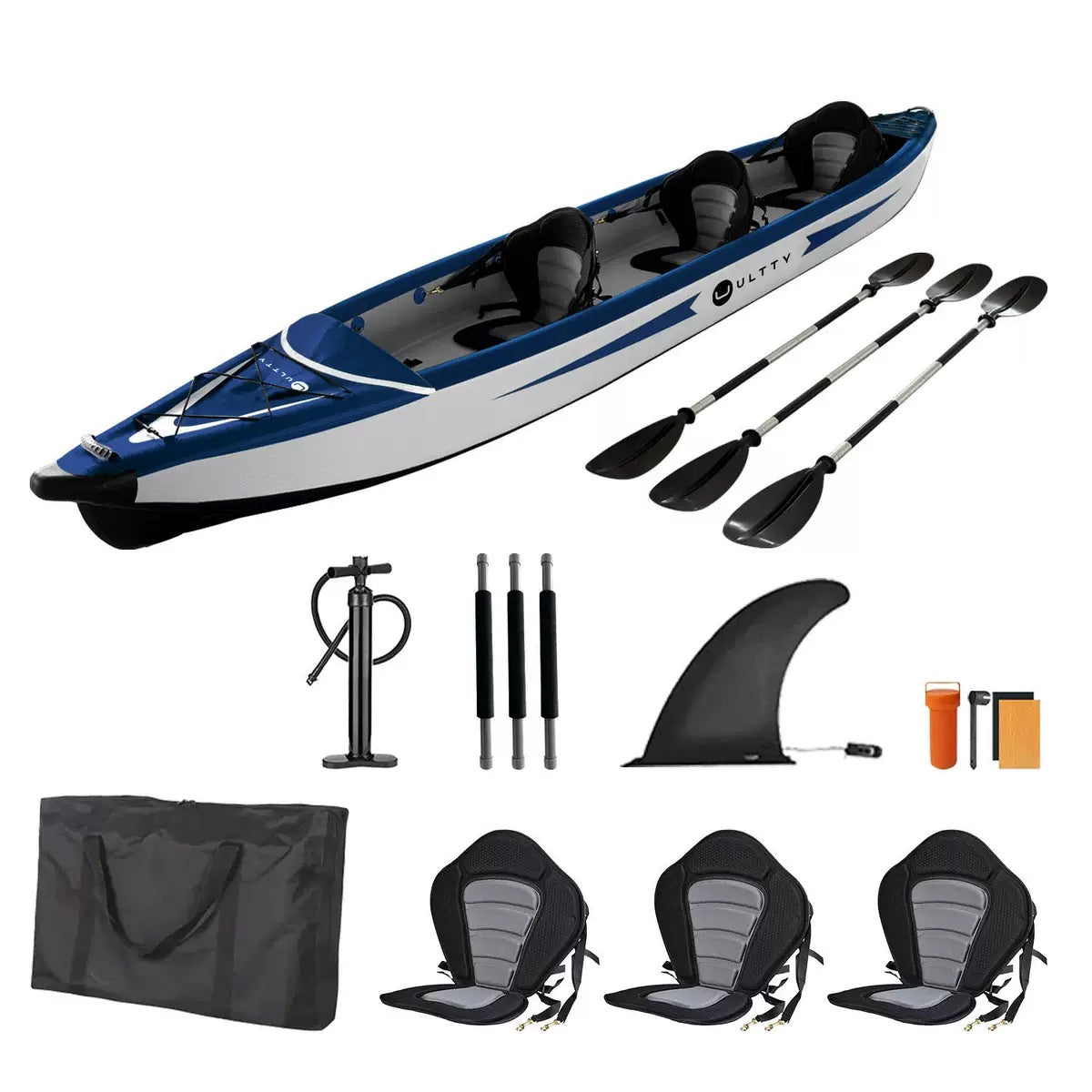 Paeloop Lake Sport Kayak U3 – 3-Person Inflatable Kayak