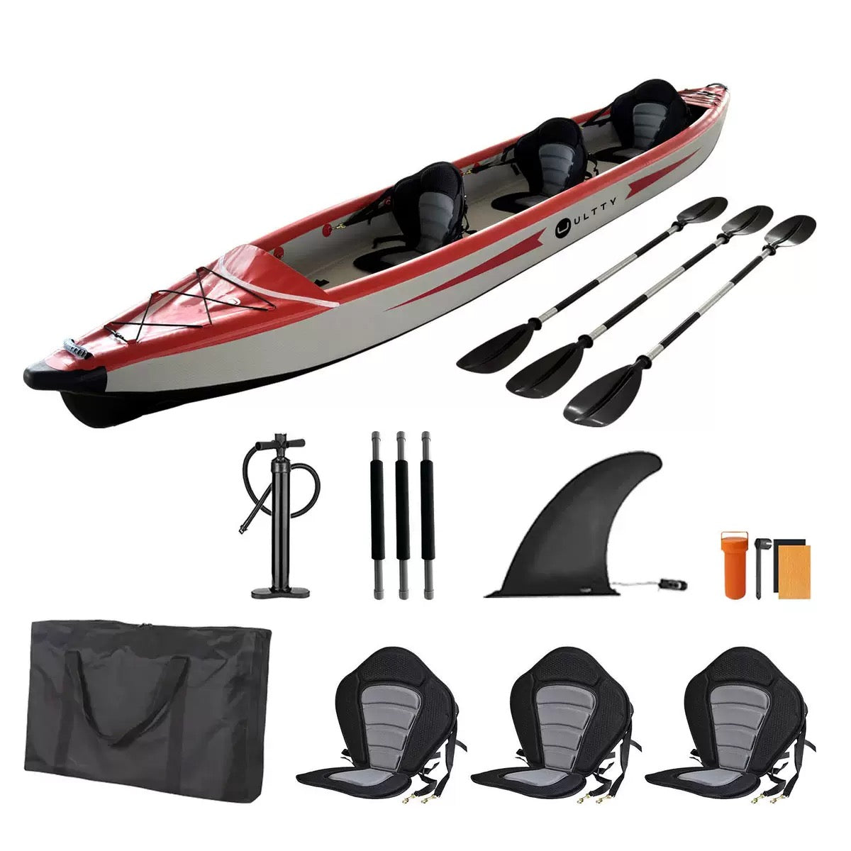 Paeloop Lake Sport Kayak U3 – Inflatable 3-Person Kayak