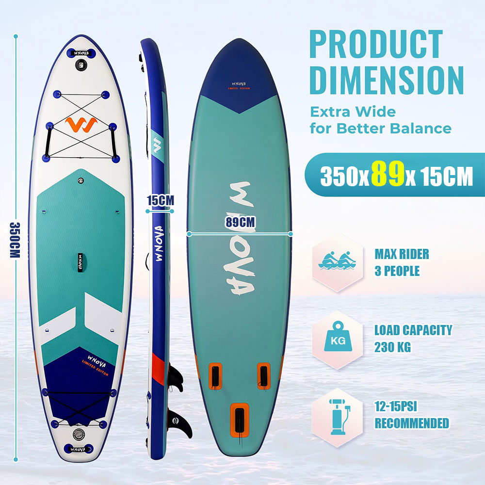 Paeloop Voyager 11'6" SUP – Side Profile on Water