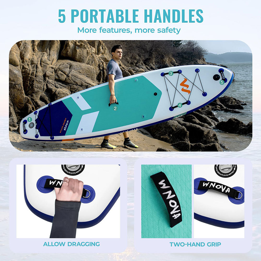 Paeloop Voyager 11'6" SUP – Fin System Bottom View