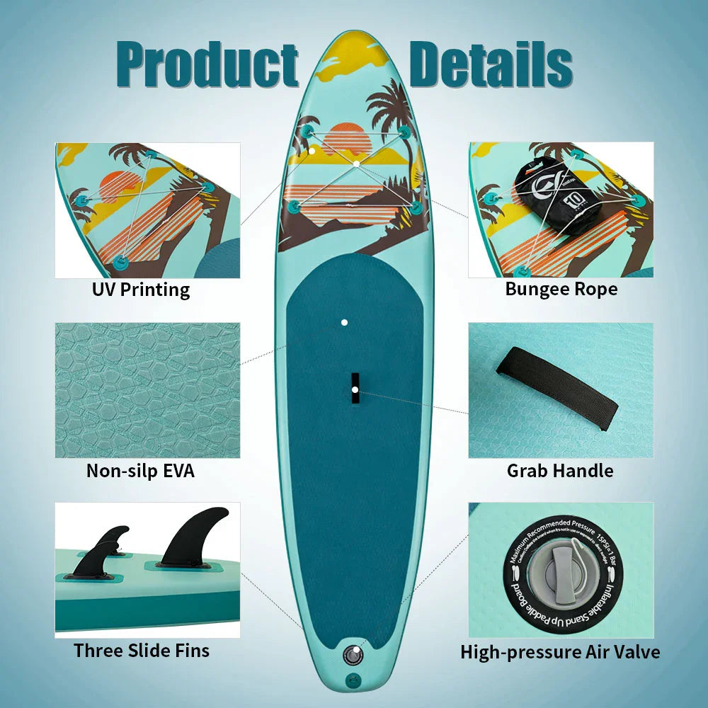 Paeloop 11'6" SUP – Anti-Slip EVA Deck Surface Detail